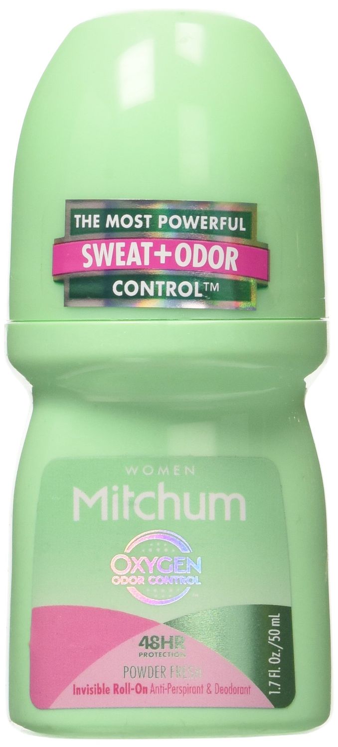 Mitchum for Women Roll On, Anti-Perspirant &amp; Deodorant, Powder Fresh, 1.7 Oz (Pack of 6)