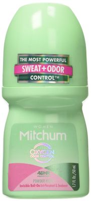 Mitchum for Women Roll On, Anti-Perspirant &amp; Deodorant, Powder Fresh, 1.7 Oz (Pack of 6)