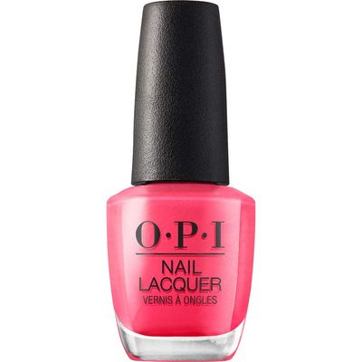 OPI Nail Lacquer Strawberry Margarita | Opaque Bright Pink Crme Chip Resistant Nail Polish | Vegan, Fast Drying, Streak Free