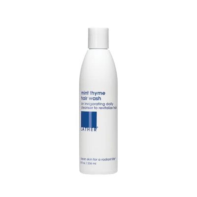 LATHER Mint Thyme Shampoo Hair Wash - Invigorating Sulfate-Free Gentle Shampoo - Natural Shampoo With Peppermint Oil, Green Tea, Mint &amp; Thyme - 8 Oz Bottle