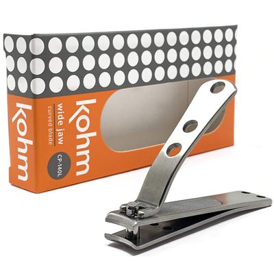 KOHM Nail Clippers for Thick Nails - Heavy-Duty, Stainless Steel, Tough, Professional Toenail Clippers w/Built-in File - Nail Cutters for Seniors and Adults