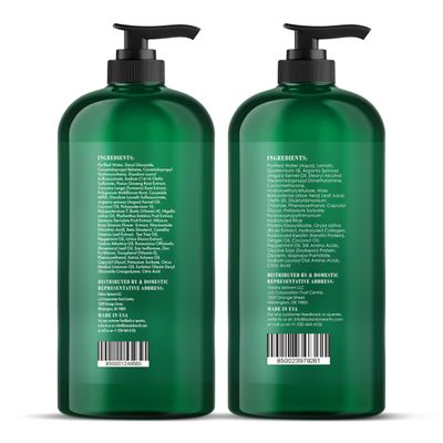 BOTANIC HEARTH Peppermint Oil Shampoo and Conditioner Set - Hair Blooming Formula with Keratin - Fights Hair Loss & Thinning, Promotes Hair Growth-Sulfate Free for Men and Women - 16 fl oz x 2