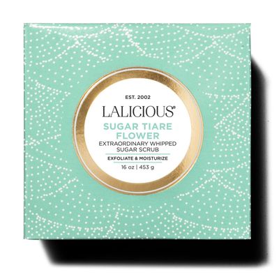 LaLicious Sugar Tiare Flower Extraordinary Whipped Sugar Scrub - Cane Sugar Body Scrub with Coconut Oil &amp; Honey, No Parabens (16oz)