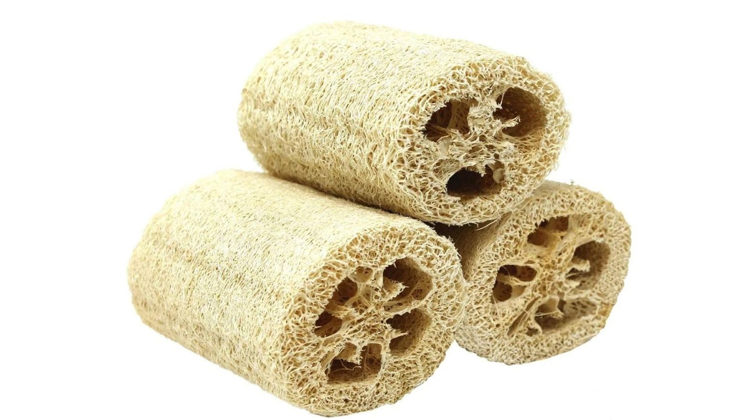 Natural Loofah Exfoliating Bath Sponge by Spa Destinations (3 Pack of 4 Loofah) Creating The in Home Spa Experience 100 Money Back Satisfaction Guarantee! Great Value!