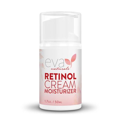 Eva Naturals Anti-Aging Retinol Cream For Face - Anti-Wrinkle Retinol Moisturizer Day &amp; Night Face Cream With Hyaluronic Acid &amp; Vitamin E For Women and Men - Reduce Fine Lines &amp; Dark Spots (1.7 oz)