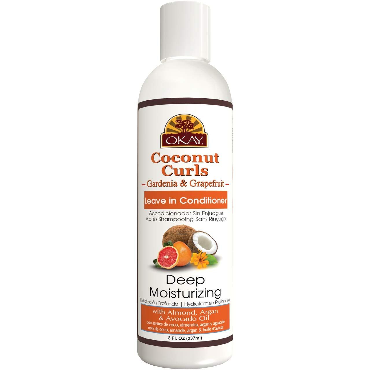 OKAY COCONUT GARDENIA and GRAPEFRUIT LEAVE IN CONDITIONER 8.oz / 237ml