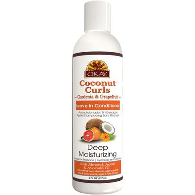 OKAY COCONUT GARDENIA and GRAPEFRUIT LEAVE IN CONDITIONER 8.oz / 237ml
