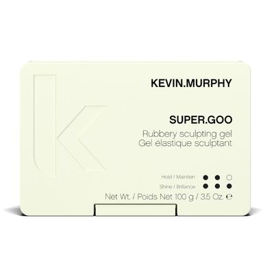 KEVIN.MURPHY SUPER.GOO - Sculpting Rubbery Gel - For All Hair Types - Curl Enhancer - Natural Finish &amp; Firm Hold Hair Gel - Water Soluble - Paraben Free - 100 g / 3.5 oz