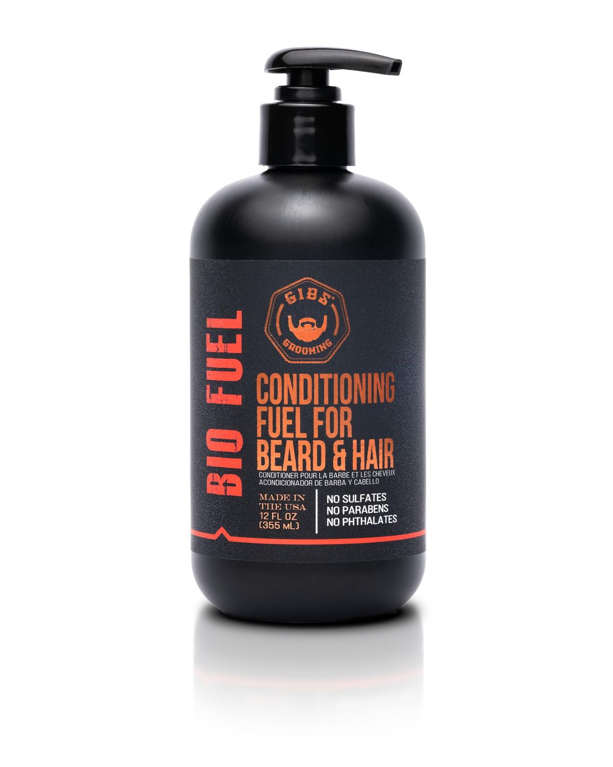 GIBS Grooming Biofuel Conditioning Fuel for Beard &amp; Hair, 12 Fl Oz(Pack of 1)