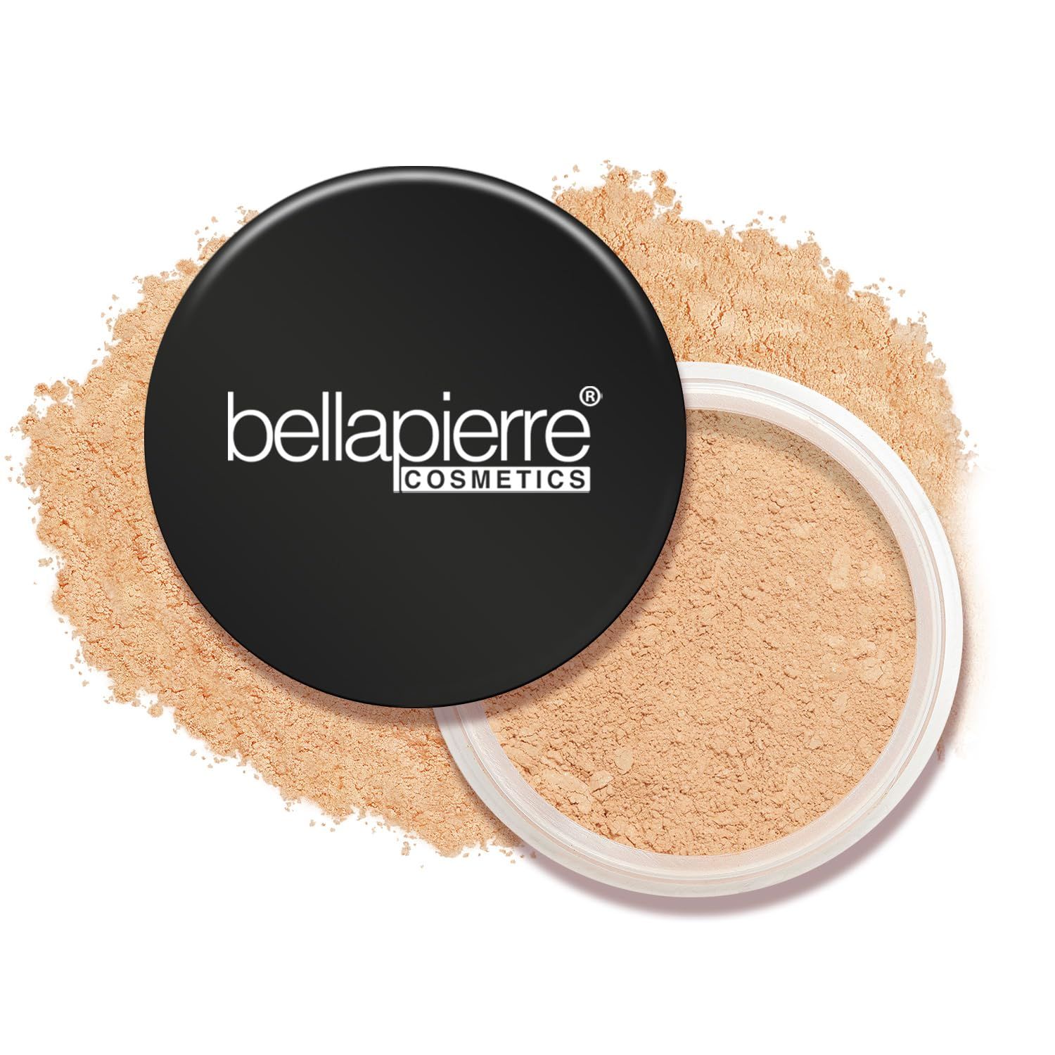 bellapierre Mineral Foundation SPF 15 - Loose Powder Foundation | Vegan &amp; Cruelty Free Natural Makeup | Full Coverage Matte Finish | Hypoallergenic | Oil &amp; Talc Free - 0.32 Oz - Latte