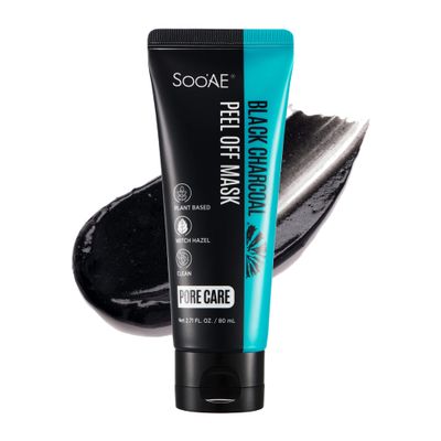 Soo&#39;AE Black Charcoal Peel Off Mask 1 EA - 2023 NEW Deep Pore Cleansing Activated charcoal peel off black face mask Black Head Black Mask Made in Korea