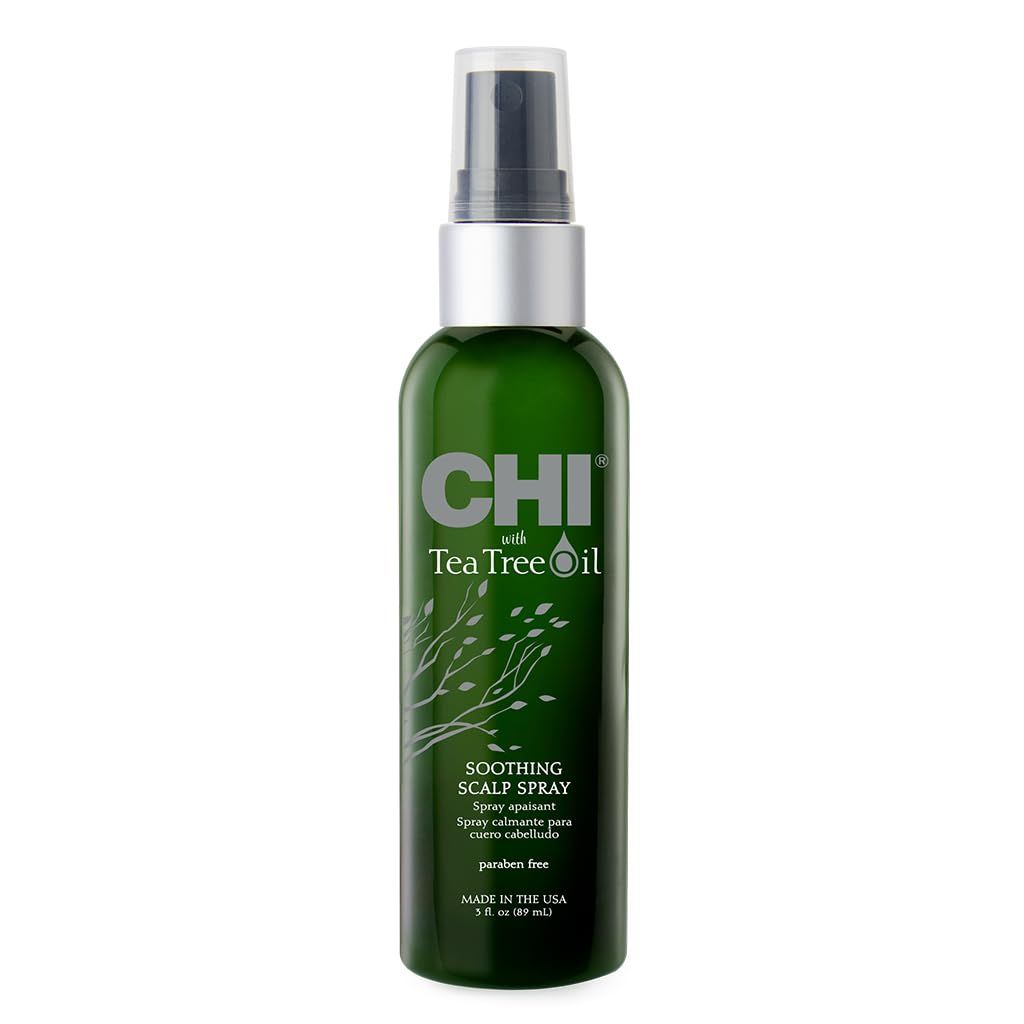 CHI Tea Tree Oil Soothing Scalp Spray, Moisturizing Spray For Relieving Irritation &amp; Itching, Sulfate, Paraben, &amp; Cruelty-Free, 3 Oz