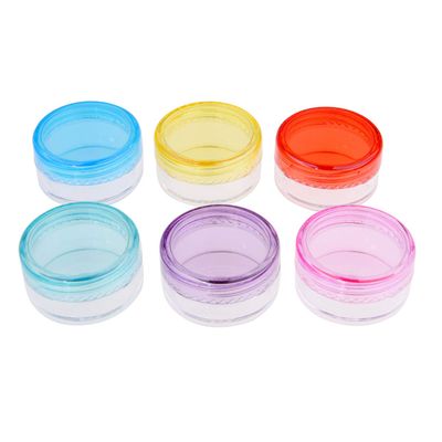 Kare &amp; Kind Lip Balm Container Jars - for Cosmetics - 48-Pack - 6 Colors - DIY - Transparent - 5 Gram (5 ml/0.17 Oz) - Including 48 Writeable &amp; 48 Printed Lip Balm Stickers - Screw Cap Lids - Empty