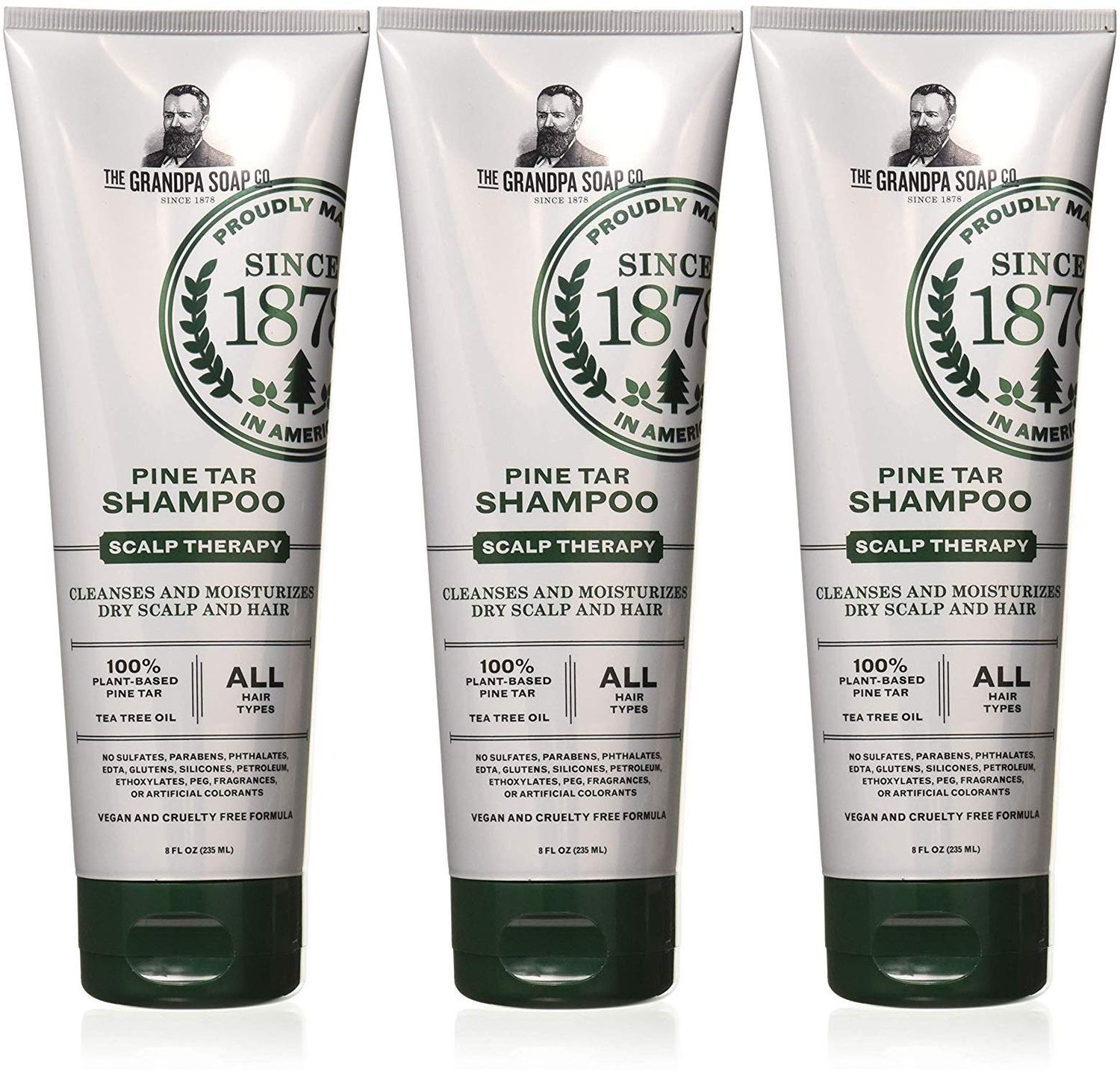 Grandpa&#39;s Pine Tar Shampoo, 8 Ounce - 3 pack