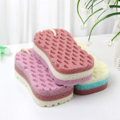 KECUCO 3 Pcs Bath Sponge for Women, Men, Kids, Sponge Loofah Body Scrubber Shower Sponge for Body Wash Bathroom, 3 Colors & Large Size Bathing Sponge Bathing Accessories(Large Size)