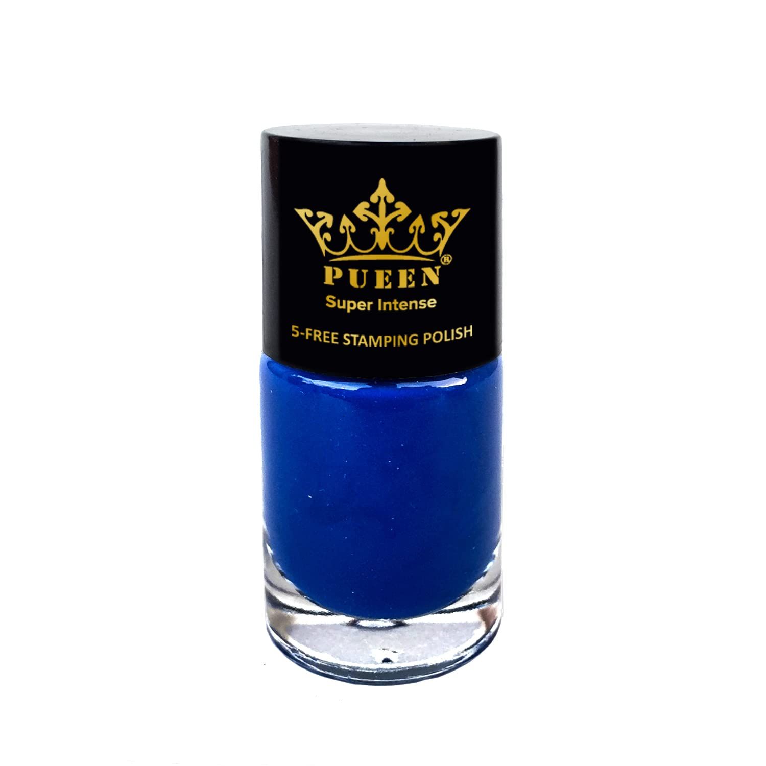 PUEEN Super Intense Nail Polish For Nail Stamping Big 5-FREE Formula Nail Color Lacquer (803 - Royal Blue)-BH000495