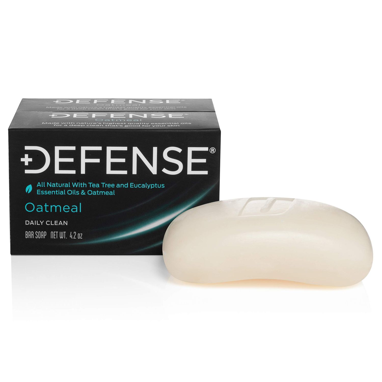 Defense Soap 2pk All Natural Oatmeal Bar Soap for Men | Made by Wrestlers with Tea Tree Oil &amp; Eucalyptus Oil to Promote Healthy Skin