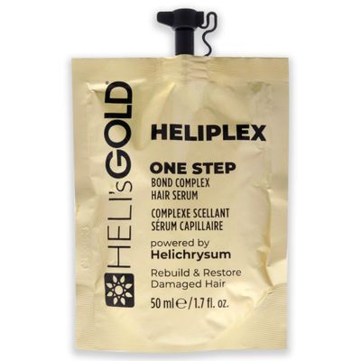 Heli&#39;s Gold Heliplex One Step Bond Complex - Rebuild And Restore Damaged Strands - Improves Hair Appearance And Feel - Maintains Natural Balance Of Scalp Moisture - Reduces Drying Time - 1.7 Oz
