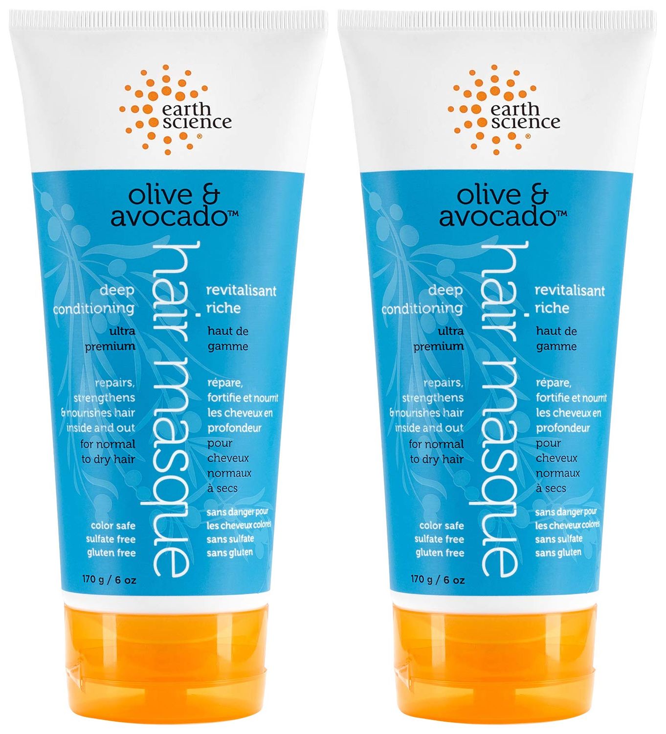 EARTH SCIENCE - Olive &amp; Avocado Deep Conditioning Hair Masque: For Normal to Dry Hair (2 pk, 6 oz.)