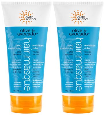 EARTH SCIENCE - Olive &amp; Avocado Deep Conditioning Hair Masque: For Normal to Dry Hair (2 pk, 6 oz.)