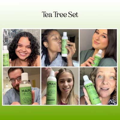 Tea Tree Shampoo and Conditioner Set - Sulfate Free Clarifying Shampoo and Conditioner for Oily Hair & Scalp Care with Australian Tea Tree Oil - Complete Dry Scalp Treatment for Build Up (8 Fl Oz)