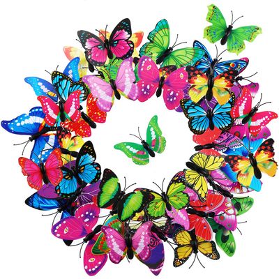 Boao 36 Pieces Butterfly Hair Clips Baby Girl Toddler Halloween Butterfly Clips Colorful Butterfly Barrettes 3D Wedding Hair Clips for Bridal Women Party Favors(Blue, Pink, Purple, Yellow, Green, Red)