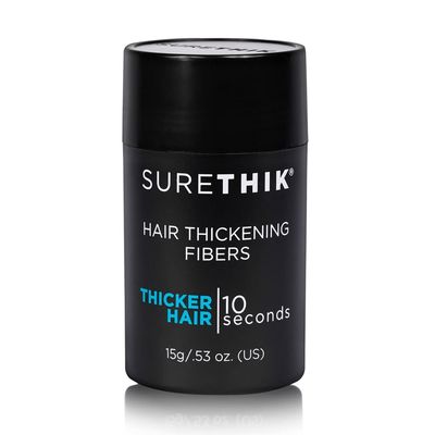 SURETHIK Hair Fibers, 15g (Dark Brown), Fills Thinning Hair for Visibly Fuller Look, Conceals Bald Spots, Natural Look, For Men &amp; Women
