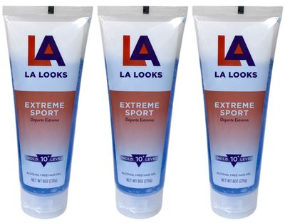 LA Looks Absolute Styling Extreme Sport Level 10+ with Tri Active Hold, 8 Oz, Pack of 3