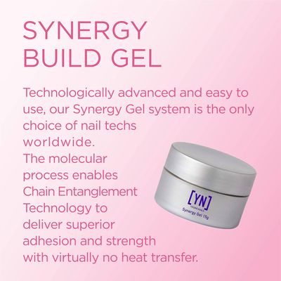 Young Nails Synergy Gel System, Building Gel - Hard Builder Gel, Superior Adhesion &amp; Strength, Structured Nail Gel Builder - Build Gel, Pink, 15g