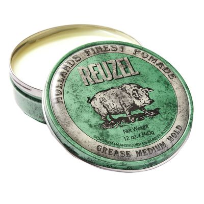 REUZEL Green Pomade Grease, Medium Hold, 12 oz.