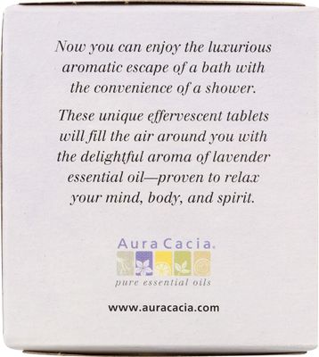 Aura Cacia Aromatherapy Shower Tablets, Relaxing Lavender 3 ea (Pack of 4)