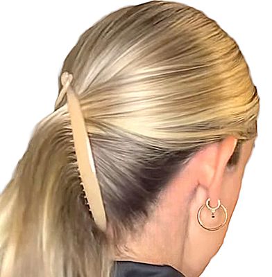 Camila Paris CP2889 French Large Banana Clip Hair Comb, Flexible Banana Clips Hair for Thick Hair Ponytail Holder Interlocking Banana Hair Clips Styling Hair Banana Clips for Women Made in France