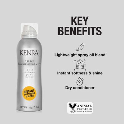 Kenra Dry Oil Conditioning Mist | Soft-Touch Nourishing Spray | Increases Shine &amp; Softness | All Hair Types | 5 oz