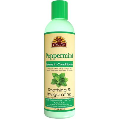 OKAY Peppermint Soothing &amp; Invigorating Leave-in Conditioner, 8 Ounce