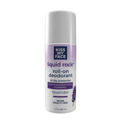 Kiss My Face Liquid Rock Deodorant Roll-On, Lavender, 3 Fl Oz (1900373)