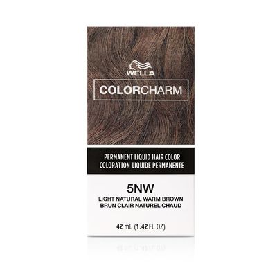 COLORCHARM Permanent Liquid Hair Color for Gray Coverage| 5NW Light Natural Warm Brown | 1.4 Fl Oz