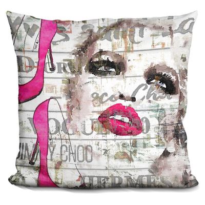 LiLiPi Face with Shoes Decorative Accent Throw Pillow