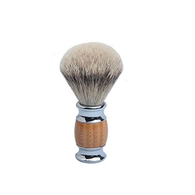 CSB Silvertip Badger Shaving Brush Wood Resin &amp; Alloy Design Handle for Men Wet Shaving Handmade Badger Brush No Terrible Smell