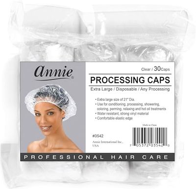 &quot;ANNIE&quot; Extra Large Processing Caps Clear 100 Caps (1 pack)