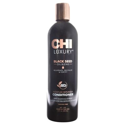 CHI Luxury Black Seed Oil Moisture Replenish Conditioner, Strengthens for Soft Hair, Replenishes Moisture, Sulfate, Paraben &amp; Gluten-Free, 12 Oz