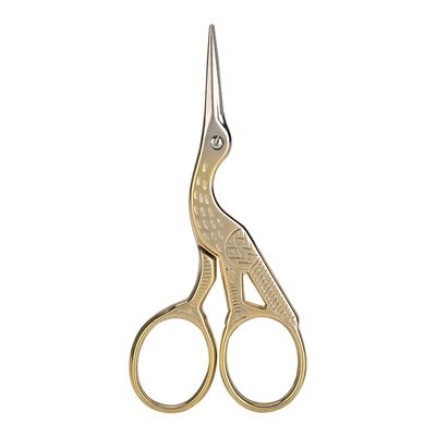 Sturdy and Durable Scissor, Manicure Shear Tools Rustproof Nail Art Scissor, Gold for Paper Cutting Sewing Home