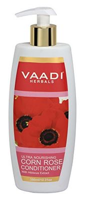 Ultra Nourishing Conditioner - Corn Rose Conditioner with Hibiscus Extract - Herbal Conditioner - Sulfate Free - Scalp Therapy - Moisture Therapy - ALL Natural - 350 ml - 11.8 Ounces - Vaadi Herbals