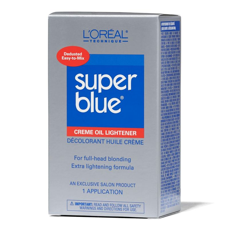 L'Oral Technique Super Blue Lightener Kit - Hair Bleach, Removes Natural or Artificial Pigments, Easy and Smooth Application