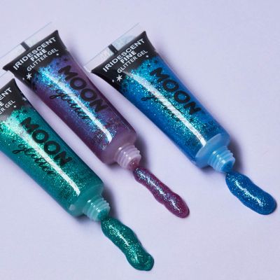 Iridescent Fine Face &amp; Body Glitter Gel by Moon Glitter - 0.40fl oz - Set of 6 - Glitter Face Paint