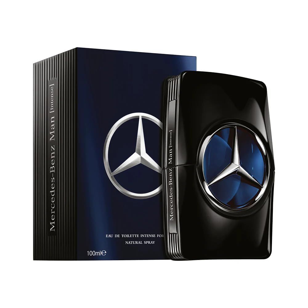 Mercedes-Benz Man Intense - Woody Spicy Cologne for Men - Mens Cologne with Oakmoss, Geranium, Amber - Long-Lasting Men&#39;s Fragrance - 3.4 oz EDT Spray