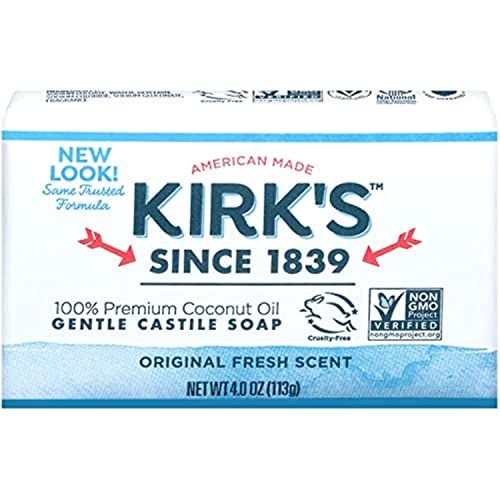 Kirk&#39;s Castile: Coco Castile Bar Soap, Original 4 oz (2 pack)