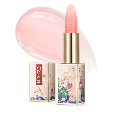 CATKIN Tinted Lip Balm Color Changing Lipstick Ultra Hydrating 100% Natural Lip Moistrurizer with Vitamin E Nourishing For Cracked &amp; Dry Lips 0.12 oz Pink