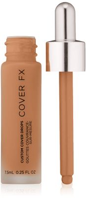 COVER FX Custom Cover Drops, Multi-Use Shade-Adjusting Liquid Foundation and Concealer Makeup, Vegan &amp; Cruelty-Free Lightweight Skin Enhancer, 0.25 Fl Oz, N Deep 1