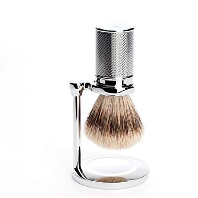 MHLE Chrome Sturdy Shaving Stand for TRADITIONAL Series Brushes
