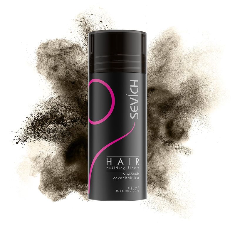 SEVICH Hair Fibers for Thinning Hair, Hair Building Fibers Instantly Thicker &amp; Fuller Look,Hair Powder for Men &amp; Women 25g Medium Brown